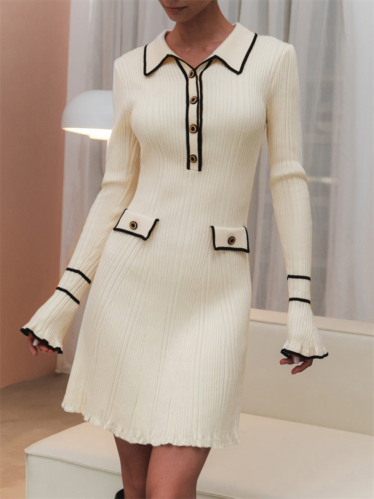 Elegant Riviera Button Dress