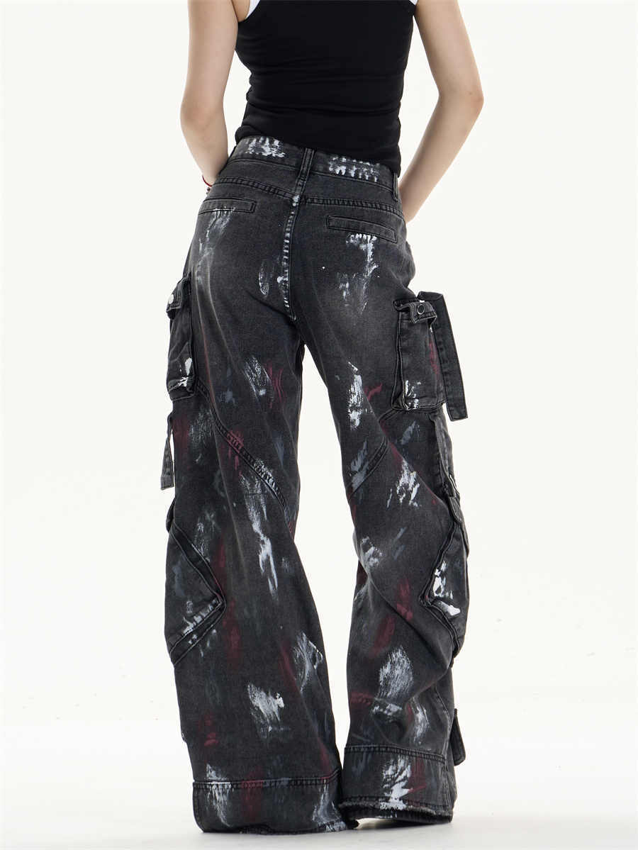 Graffiti Splatter Cargo Jeans
