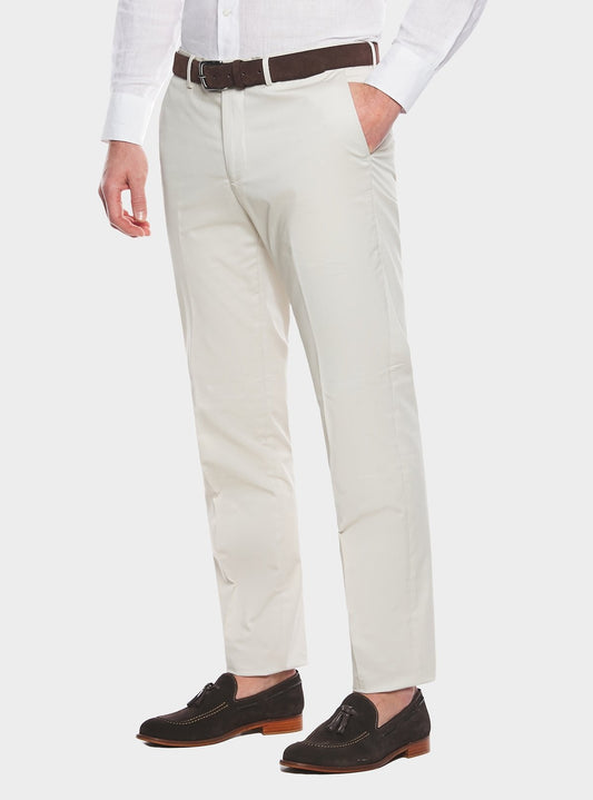 Pantalone in cotone elasticizzato-0