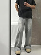 Autumn Men'S High Street Pleated Straight Pants Korean Fashion Elastic Waist Pockets Trousers Y2K Vintage Pantalones Hombre