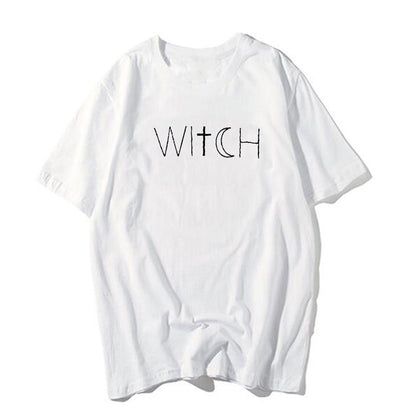 witch print casual T-shirt
