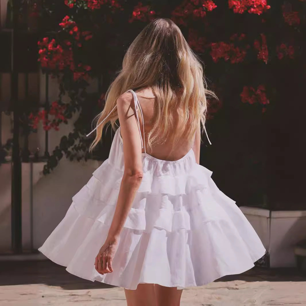 Tiered Ruffle Slip Dress