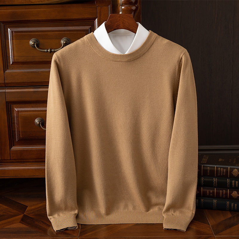 Fine knit crew neck sweater