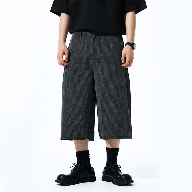 Wide-Leg Tailored Shorts