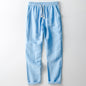 Linen jogger trousers with elastic waistband