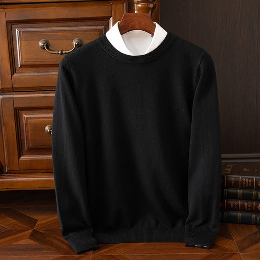 Fine knit crew neck sweater