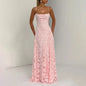 Textured Floral Jacquard Evening Gown