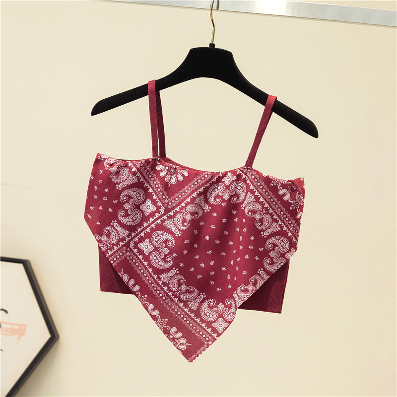 Bandana Print Crop Corset