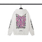 Hooded sweatshirt, purple sword letter printed cardigan, zipper casual jacket