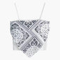 Bandana Print Crop Corset