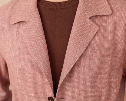 Lightweight And Unstructured Leisure Cotton Linen Coat
