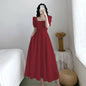 Puff-Sleeve Flowy Maxi Dress