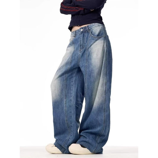 Relaxed Fit Washed Denim Jeans