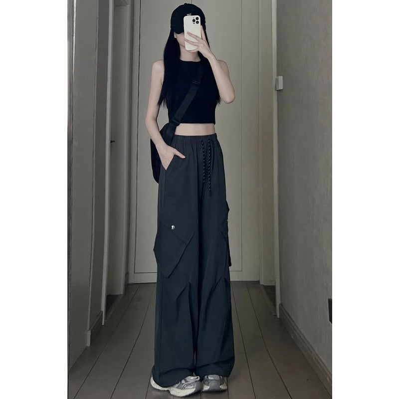 Loose Fit Drawstring Cargo Pants