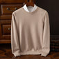 Fine knit crew neck sweater