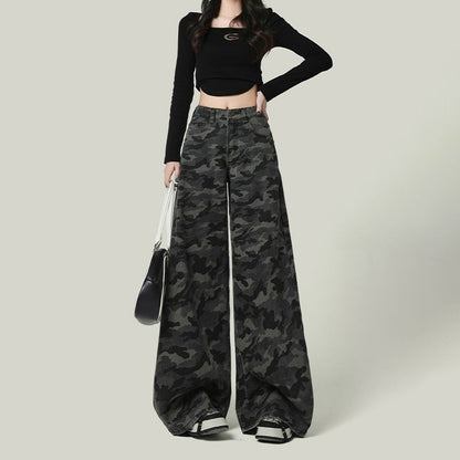 Camo Print Baggy Jeans