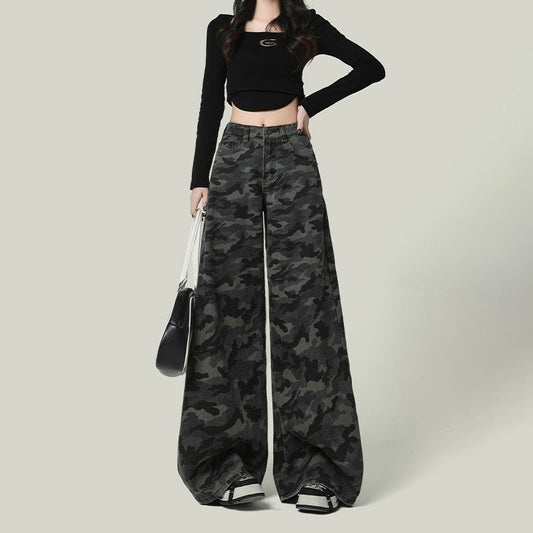 Camo Print Baggy Jeans