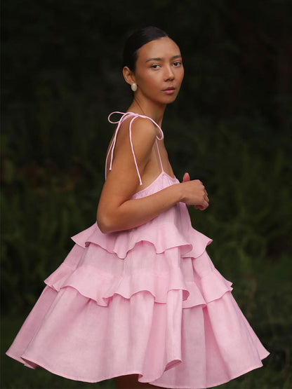 Tiered Ruffle Slip Dress