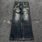 Distressed Retro Flare Jeans