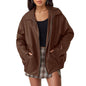 Oversized Leather Bomber Jacket