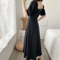 Puff-Sleeve Flowy Maxi Dress
