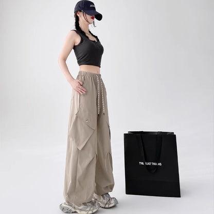 Loose Fit Drawstring Cargo Pants