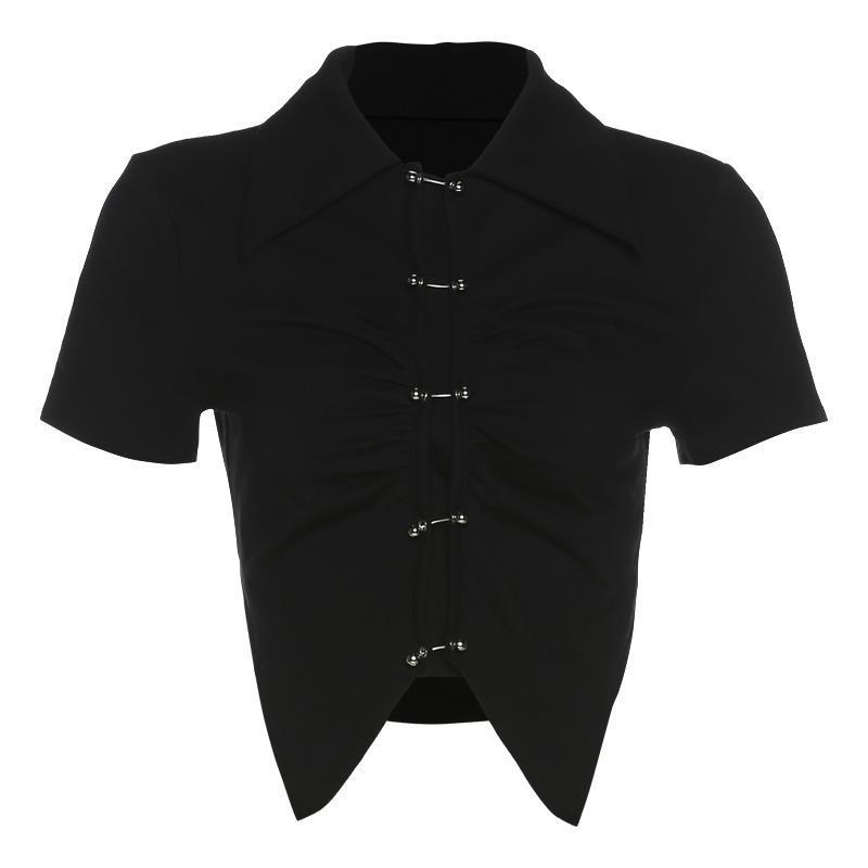 Fitted Button-Up Street Blouse