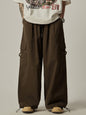 wide-legged cargo pants in blue and gray