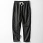 Linen jogger trousers with elastic waistband