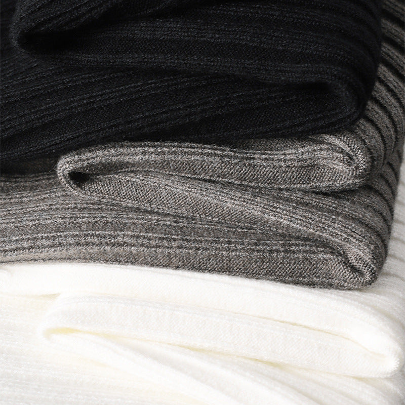 Ribbed half-zip polo sweater