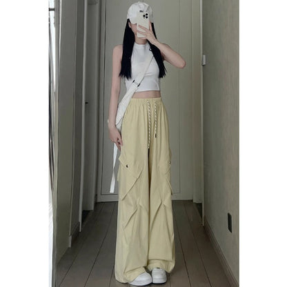 Loose Fit Drawstring Cargo Pants