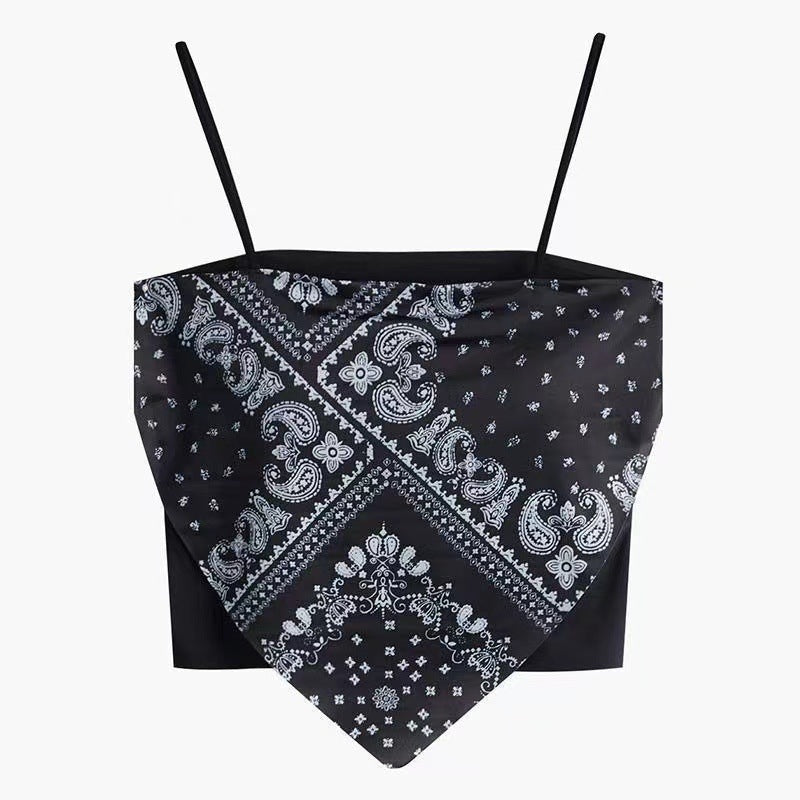 Bandana Print Crop Corset