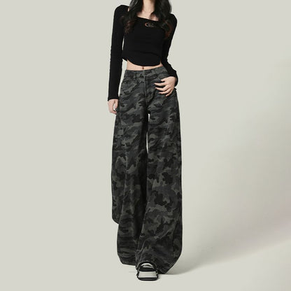 Camo Print Baggy Jeans