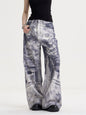 Acid Wash Illusion Wide Jeans
