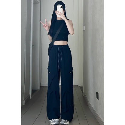 Loose Fit Drawstring Cargo Pants