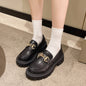 Chain Detail Platform Loafers