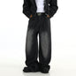 Black washed baggy jeans