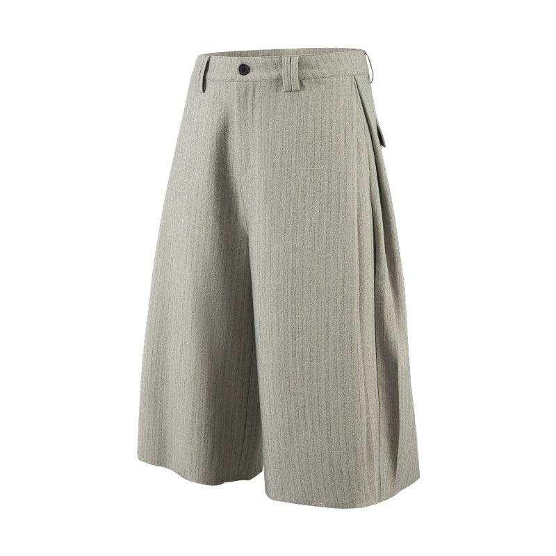 Wide-Leg Tailored Shorts