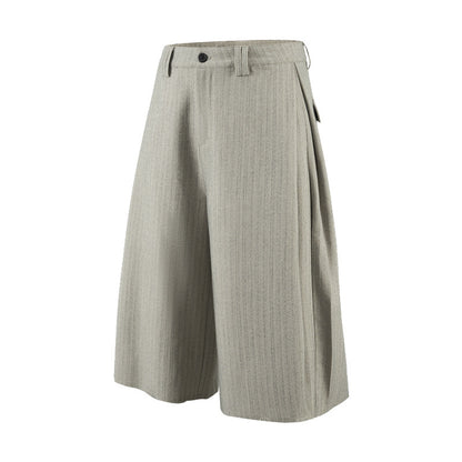 Wide-Leg Tailored Shorts