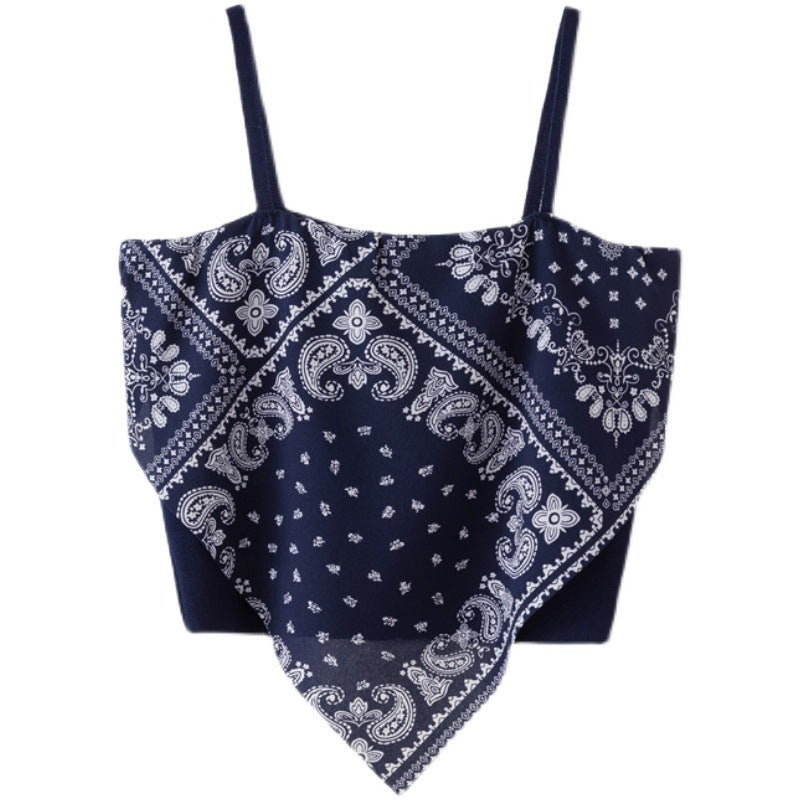 Bandana Print Crop Corset