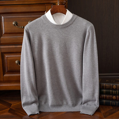 Fine knit crew neck sweater