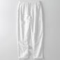 Linen jogger trousers with elastic waistband