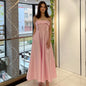 Midnight Satin A-Line Gown