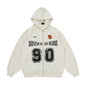 SHINING HOT - Oversized Print Zip Up Hoodie