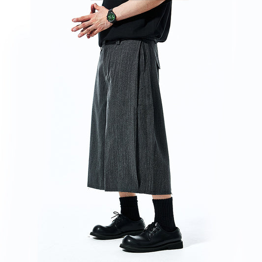 Wide-Leg Tailored Shorts