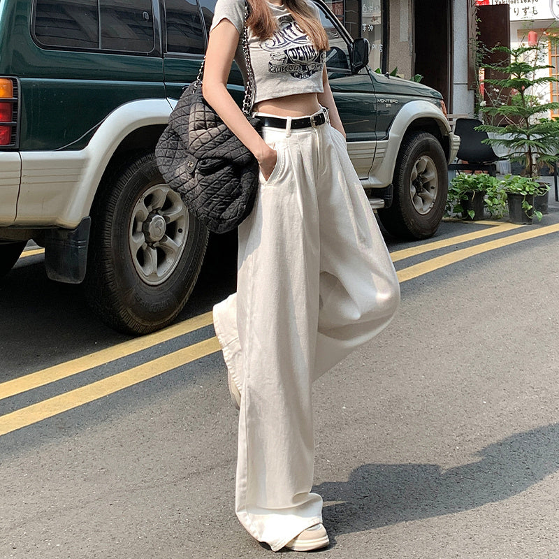 High-Waist Oversized Street Trousers