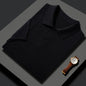 Textured knit polo shirt