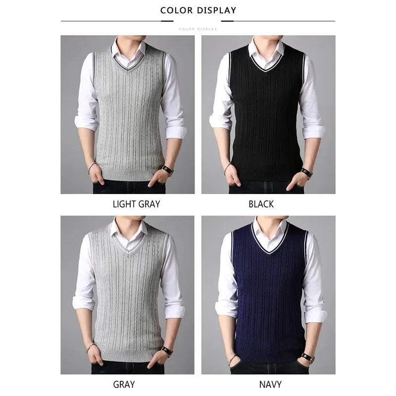 Sweater Mens Knitwear Sweater Vest for Men