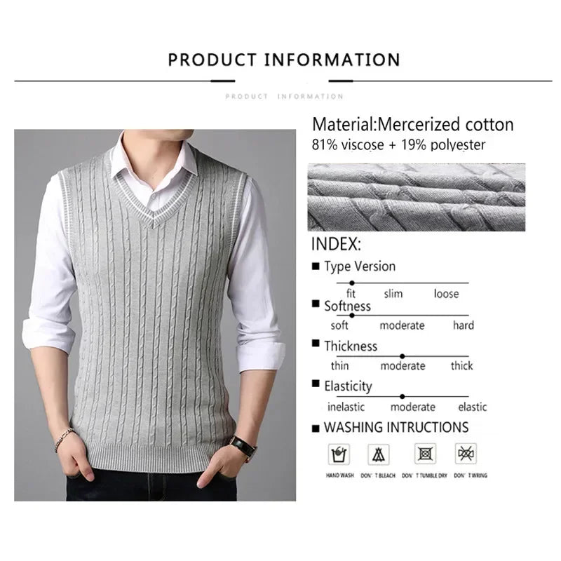 Sweater Mens Knitwear Sweater Vest for Men