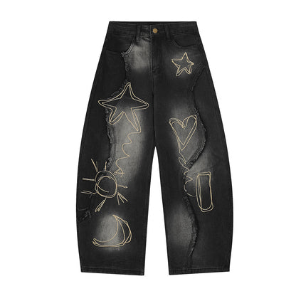Cosmic Graffiti Baggy Jeans